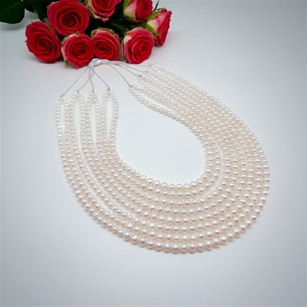 8 Strander Pearl Necklace