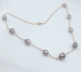 Tahitian Pearl and Chain Necklace