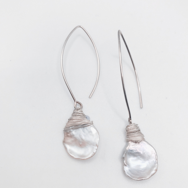 Keshi Pearl Dangle Earrings